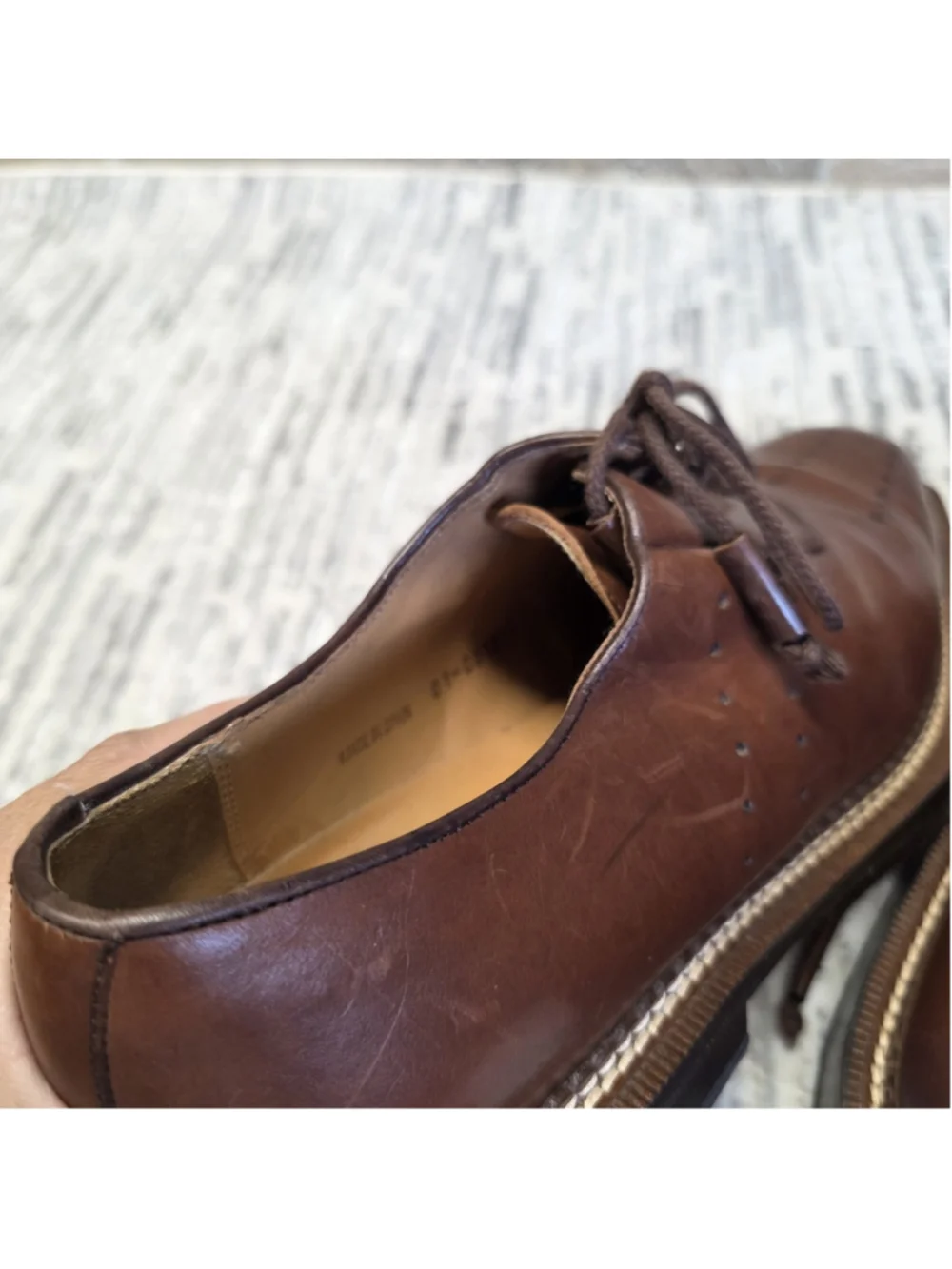 MEZLAN Desulo Brown Leather Oxford Shoes 01-001850 Men's Sz 10.5